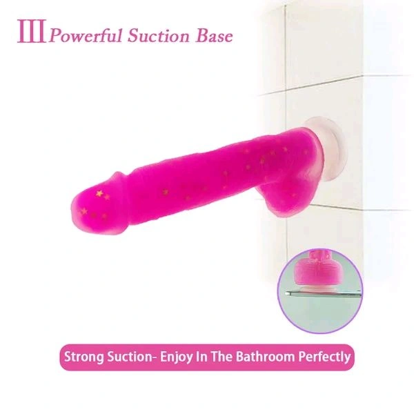 Star Dildo - Silicone, Insertable: 6.5 Inch, Pink Flamingo