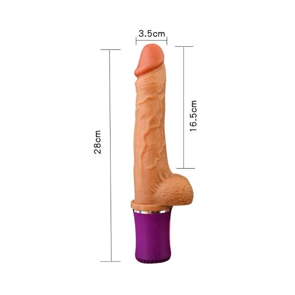 KANGYA Autometic Thrusting Realistic Dildo - Tan, Body Safe Silicone + Abs