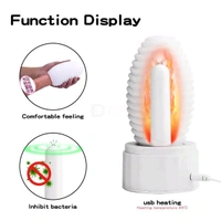 Realistic Textured Cup with Heating Rod Pocket Pussy Masturbator - White, Abs+ Silicone, 4.8 Inches