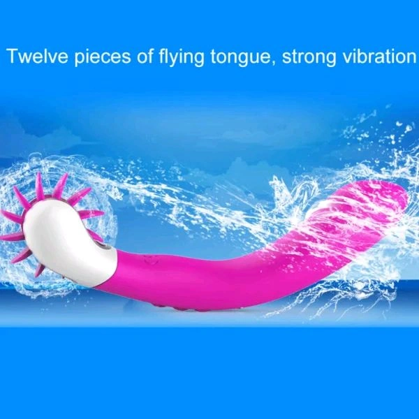 Tongue Licker Vibrator - Purple Pizzazz, Abs+ Silicone, 5.6 Inches