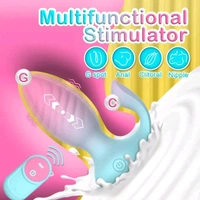 Remote Control Diamond Anal Plug Vibrator Clitoral Stimulator - multicolored, Body Safe Silicone