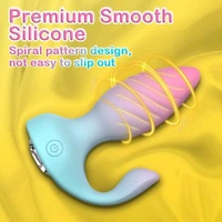 Remote Control Diamond Anal Plug Vibrator Clitoral Stimulator - multicolored, Body Safe Silicone