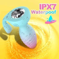 Remote Control Diamond Anal Plug Vibrator Clitoral Stimulator - multicolored, Body Safe Silicone