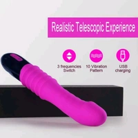 Nelson Thrusting Vibrator - Pink Flamingo, Abs+ Silicone, Insertable: 6.2 Inches