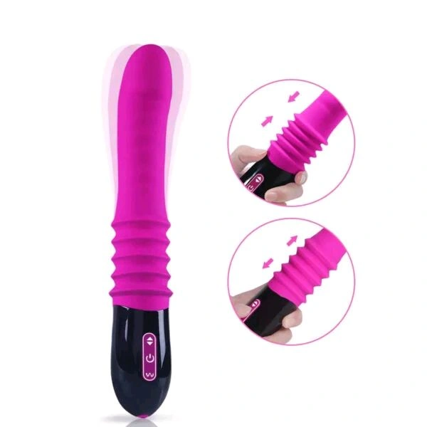 Nelson Thrusting Vibrator - Black, Abs+ Silicone