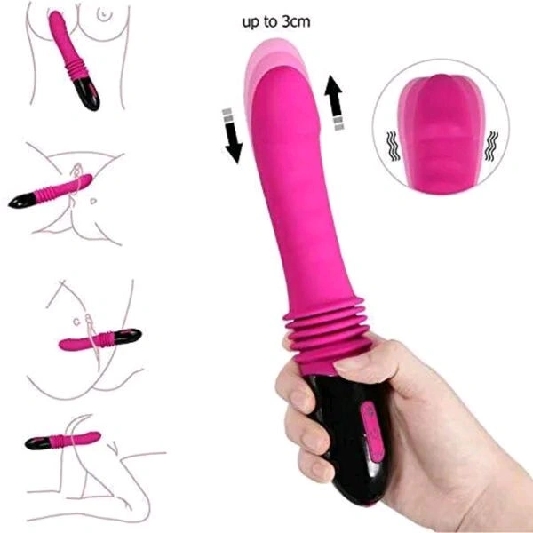 Nelson Thrusting Vibrator - Black, Abs+ Silicone