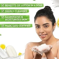 Mamaearth Ubtan Moisturizing Lotion Soap 125 g (Pack of 4) | Removes Tan | Benefits of Lotion in a Soap | Gently Exfoliates & Deeply Cleanses | Nourishes Dry Skin | Non Drying | Grade 1 Soap - 12 x 6.1 x 9.8 Centimeters