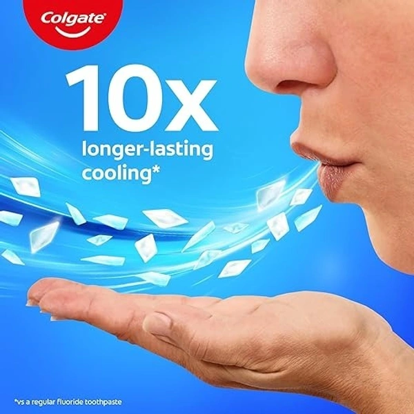 Colgate MaxFresh 600g (150g x 4, Pack of 4) Breath Freshener Toothpaste, , Peppermint Ice, Blue Gel Paste with Menthol, Cooling crystals for bad breath control