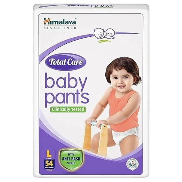 Himalaya Total Care Baby Pants Diapers, Large, 54 Count
