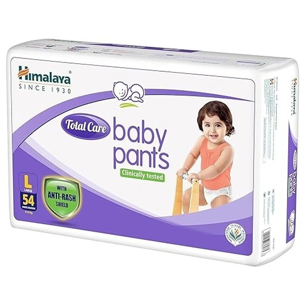 Himalaya Total Care Baby Pants Diapers, Large, 54 Count