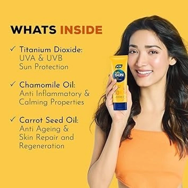 Joy Broad Spectrum SPF 30 Face & Body Sunscreen (120ml) | Sunblock & Anti Tan Sunscreen For Normal to Oily Skin | Lightweight, Non Greasy & Zero White Cast