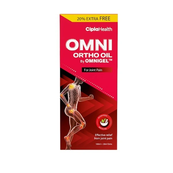 Omni Ortho Oil For Joint Pain (100ml + 20ml Free) 120 ml