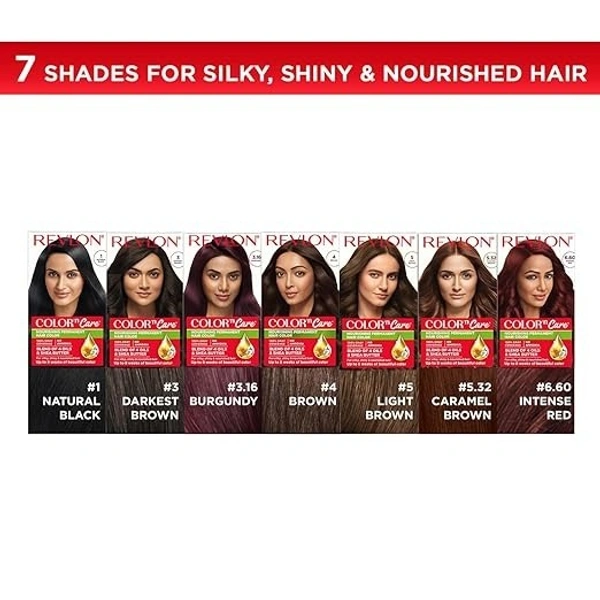 Revlon Color N Care Permanent Hair Color Cream, Medium Brown 5N|With Olive and coconut Oil