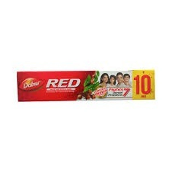 Dabur Red Toothpaste | World's No.1 Ayurvedic Paste | Provides Germ Protection, Cavity Protection, Plaque Removal | Prevents Gum Bleeding, Yellow Teeth, Toothache, Bad Breath