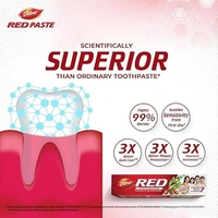 Dabur Red Toothpaste | World's No.1 Ayurvedic Paste | Provides Germ Protection, Cavity Protection, Plaque Removal | Prevents Gum Bleeding, Yellow Teeth, Toothache, Bad Breath