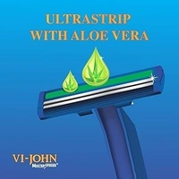 VI-JOHN Shavepro Twin Blade Shaving Razors With Lubricating Aloe Vera Strip(CONTAIN 5 PCS) FOR MEN