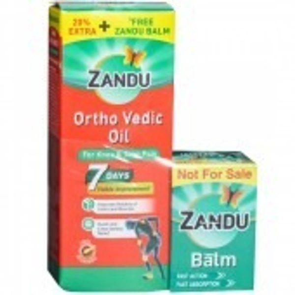Zandu Ortho Vedic Oil (Free 20% Extra + Zandu Balm 8 ml) 50 ml