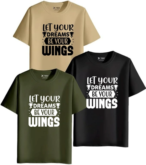 LET'S YOUR DREAMS MY BE YOUR WINGS Cotton T-Shirt - M