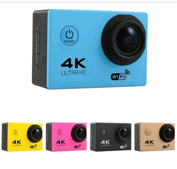 TESLA  170 Degree Wide Angel With 3 Inch Lcd Screen Waterproof 16 Mp.4k Action Camera 1090p Support Vlog                                          Sports And Dance Action Camera.                                        Multi Colour,16mp - Madang