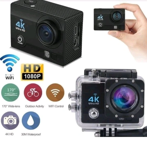 TESLA  170 Degree Wide Angel With 3 Inch Lcd Screen Waterproof 16 Mp.4k Action Camera 1090p Support Vlog                                          Sports And Dance Action Camera.                                        Multi Colour,16mp - Madang