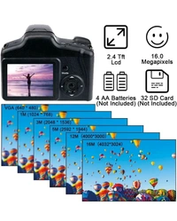TESLA Acuvar Digital Camera, 16 Megapixel Photo Camera Mini Digital SLR Camera, CMOS Sensor 2.4“ TFT LCD Compact Camera, 16X Digital Zoom Video Camera for Children Adults Beginners
Style Name: Camera Only
 - 2.4 Tft Lcd
