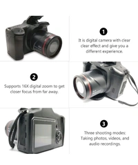 TESLA Acuvar Digital Camera, 16 Megapixel Photo Camera Mini Digital SLR Camera, CMOS Sensor 2.4“ TFT LCD Compact Camera, 16X Digital Zoom Video Camera for Children Adults Beginners
Style Name: Camera Only
 - 2.4 Tft Lcd