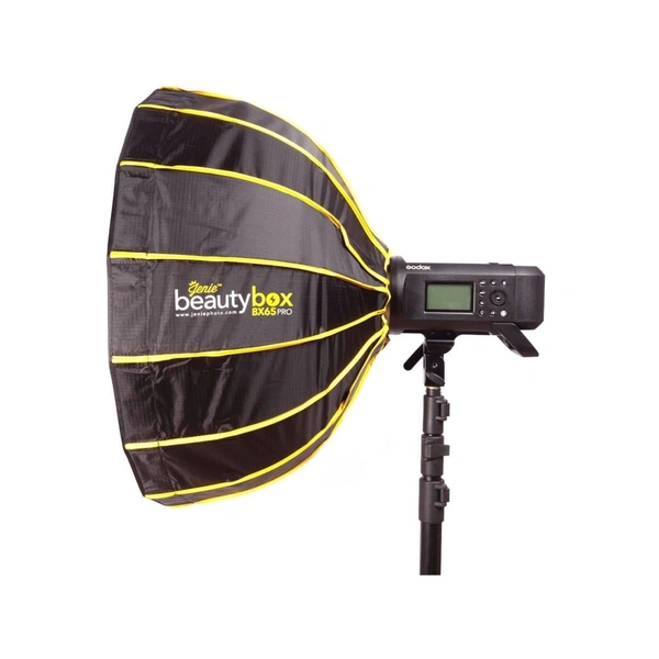 JENIE Beautybox Softbox with Grid 65CM / Bowens/White/Lightweight, Portable, Quick Set-up and Folding, Comes with Carry Bag – Compatible with Aputure, Godox, Digitek, and More Studio Lights