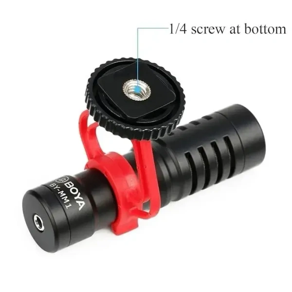 Boya by-MM1 Super-Cardioid Shotgun Microphone with Real Time Monitoring Compatible with iPhone/Android Smartphones, DSLR Cameras Camcorders for Live Streaming Audio Recording