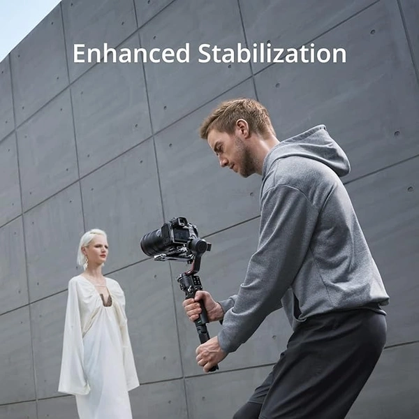 DJI RS3-3-Axis Gimbal Stabilizer for DSLR and Mirrorless Camera, 3kg (6.6 lbs) Payload, Automated Axis Locks, 1.8" OLED Touchscreen, 3rd-Gen RS Stabilization Algorithm, Black