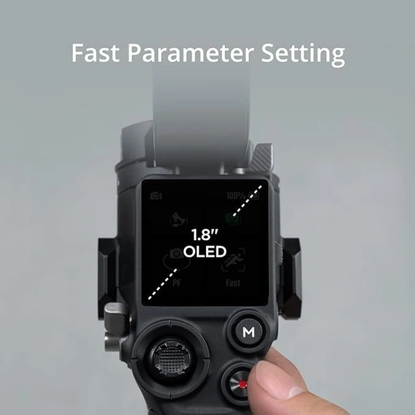 DJI RS3-3-Axis Gimbal Stabilizer for DSLR and Mirrorless Camera, 3kg (6.6 lbs) Payload, Automated Axis Locks, 1.8" OLED Touchscreen, 3rd-Gen RS Stabilization Algorithm, Black