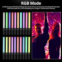 GODOX LC500R RGB LED Light Stick Lighting,2500K-8500K Full Color, 14 Lighting Effects, with Barndoor & Carry Bag (Remote Not Included)