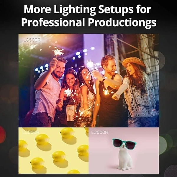GODOX LC500R RGB LED Light Stick Lighting,2500K-8500K Full Color, 14 Lighting Effects, with Barndoor & Carry Bag (Remote Not Included)