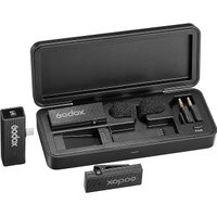 Godox MoveLink Mini 2.4GHz USB-C Wireless Microphone Kit 2, Classic Black