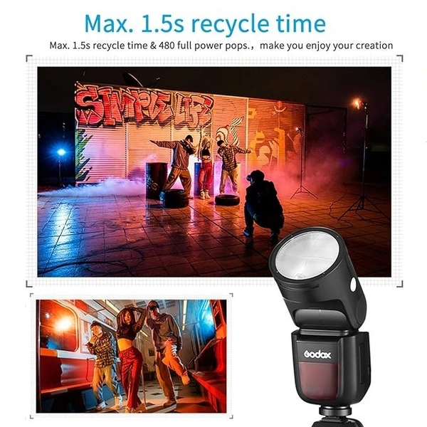 GODOX Godox V1-S Round Head Camera Flash Speedlite Flash for Sony DSLR Camera