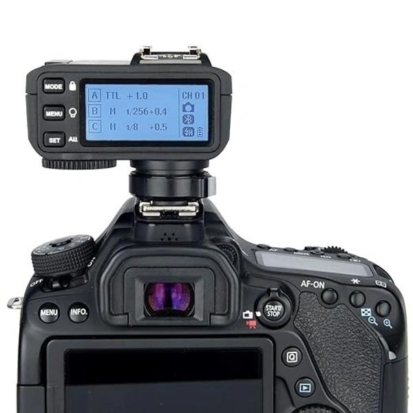 GODOX Godox X2T-C TTL Wireless Flash Trigger for Canon, Bluetooth Connection, 1/8000s HSS, TCM Function, 5 Separate Group Buttons, Relocated Control-Wheel, Hotshoe Locking, AF Assist Light