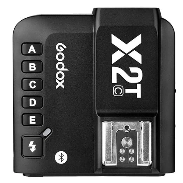GODOX Godox X2T-C TTL Wireless Flash Trigger for Canon, Bluetooth Connection, 1/8000s HSS, TCM Function, 5 Separate Group Buttons, Relocated Control-Wheel, Hotshoe Locking, AF Assist Light
