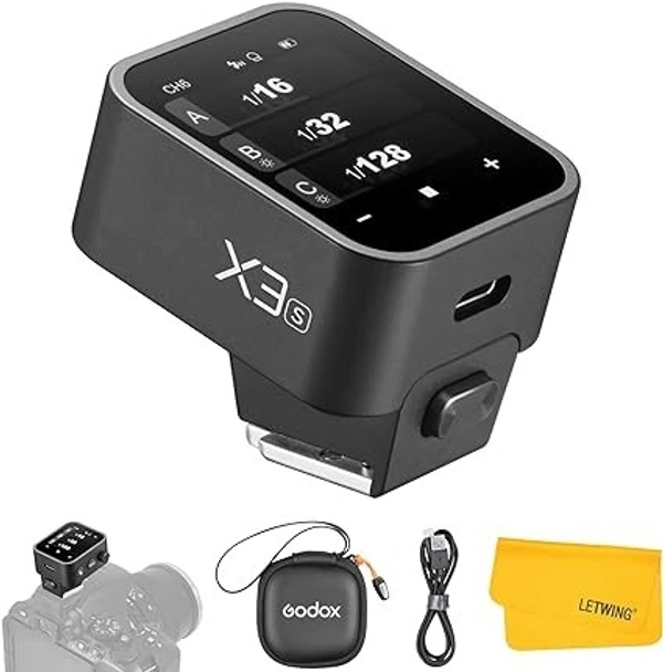 GODOX Godox X3-S X3S TTL Wireless Flash Trigger, Large OLED Touchscreen, Built-in Lithium Battery, Support TTL Auto/Manual/Multi Flash for Sony Camera