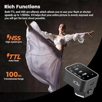 GODOX Godox X3-S X3S TTL Wireless Flash Trigger, Large OLED Touchscreen, Built-in Lithium Battery, Support TTL Auto/Manual/Multi Flash for Sony Camera