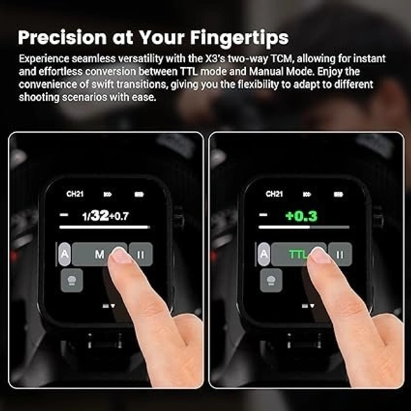 GODOX Godox X3-S X3S TTL Wireless Flash Trigger, Large OLED Touchscreen, Built-in Lithium Battery, Support TTL Auto/Manual/Multi Flash for Sony Camera
