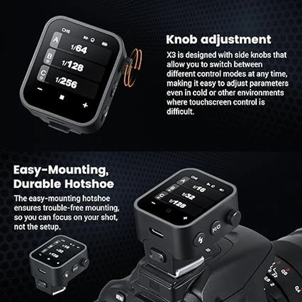 GODOX Godox X3-S X3S TTL Wireless Flash Trigger, Large OLED Touchscreen, Built-in Lithium Battery, Support TTL Auto/Manual/Multi Flash for Sony Camera