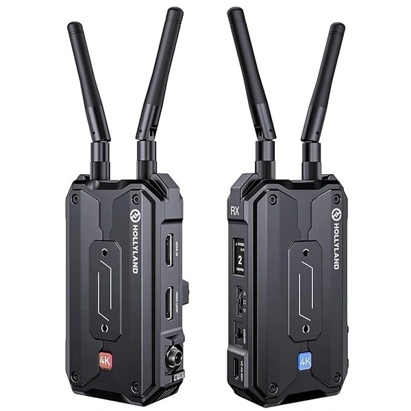 ?Hollyland Pyro H? Wireless HDMI Video Transmission System, Auto Dual-Band Hopping, 4K30/1080p60 1300ft Los Range 60ms Latency, Smart Channel Scan, Up to 4 Receiver, UVC Live Stream (1TX+1RX)