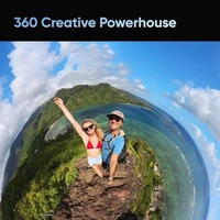 INSTA insta360 X3 Action Camera, 1/2" Sensor, 5.7K 360 Capture, Optical Zoom 3X, 72 MP 360 Photo, 4K Single Lens Mode, Black