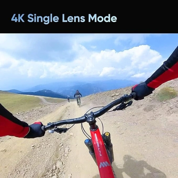 INSTA insta360 X3 Action Camera, 1/2" Sensor, 5.7K 360 Capture, Optical Zoom 3X, 72 MP 360 Photo, 4K Single Lens Mode, Black