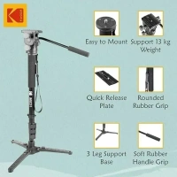 KODAK M531 Monopod with Support Foot, 32mm Strong Aluminum Tube Monopod, Black