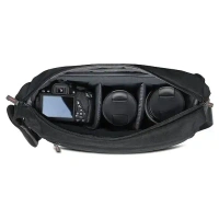MOBIUS Ultimate Lens Sling Bag/DSLR Sling Bag|100% Water Resistant Outdoor Shoot Travel Camera Side Sling Bag with Adjustable Shoulder Strap|Suitable for DSLR Camera with 3 Nos 70 200 85mm 50mm