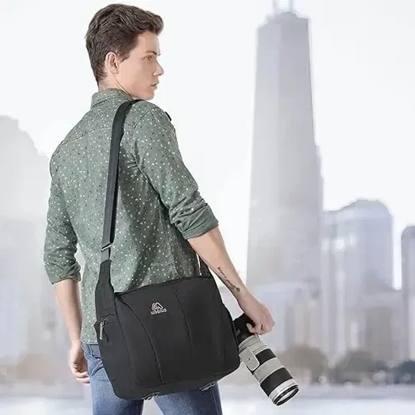MOBIUS Ultimate Lens Sling Bag/DSLR Sling Bag|100% Water Resistant Outdoor Shoot Travel Camera Side Sling Bag with Adjustable Shoulder Strap|Suitable for DSLR Camera with 3 Nos 70 200 85mm 50mm