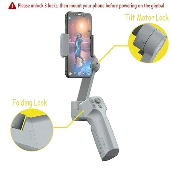 MOZA Mini MX Handheld Smartphone Gimbal with Tripod and Storage Pouch (Grey)