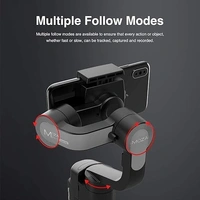 MOZA Mini S Essential Foldable Smartphone Gimbal Stabilizer with Quick Playback, One-Button Zoom, Timelapse, Object Tracking, Inception Mode Function for Smartphone, Black