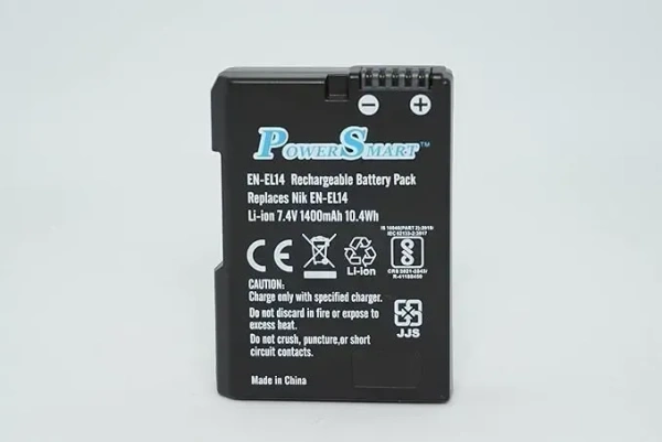 Power Smart EN-EL14 Rechargeable Battery Pack Compatible with Nikon Digital Cameras D3200, D3300, D3400, D3500, D5200, D5300, D5500, D5600 | Coolpix P7000, P7100, P7200, P7700, P7800, Camera Battery