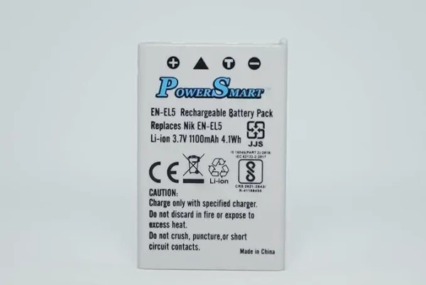 Power Smart EN-EL5 Rechargeable Li-ion Battery for COOLPIX P530 COOLPIX P520 COOLPIX P510 COOLPIX P500 COOLPIX P100 COOLPIX P90 COOLPIX P6000 Camera Battery